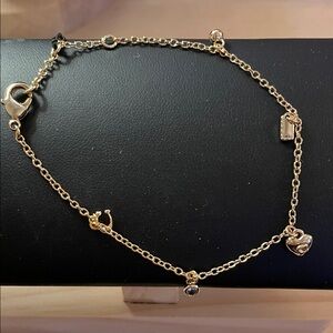 Coach Gold Chain Bracelet with Charms